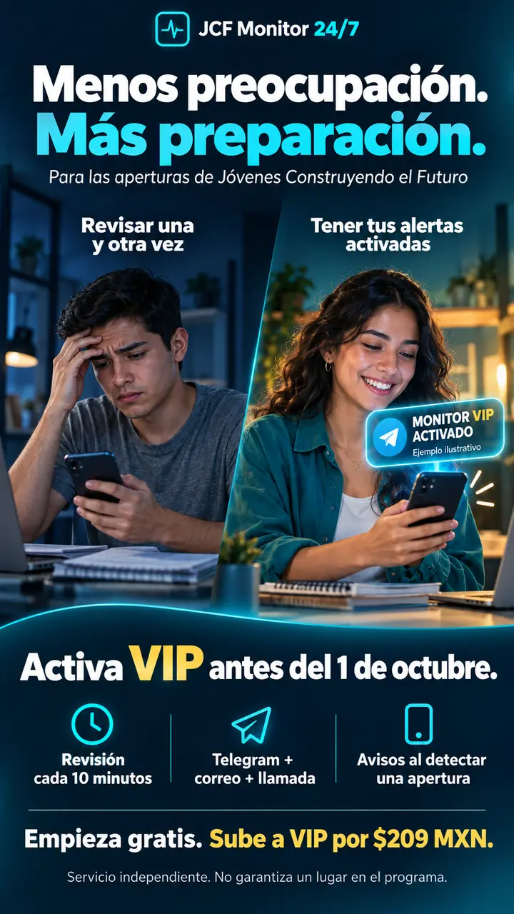 Menos preocupación, más preparación: activa VIP antes del 1 de octubre. Empieza gratis.